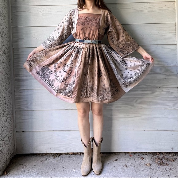 Handmade Bandana Dress SKU 7780 Muddy/Earthy - Picture 12 of 16